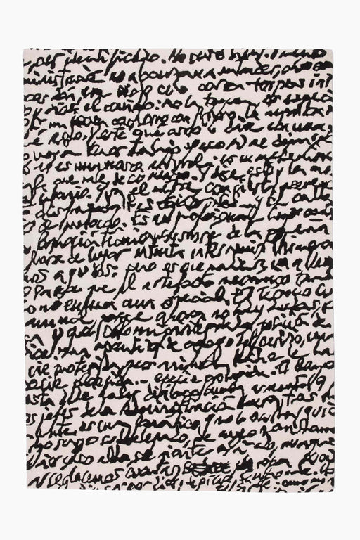 Black on White Manuscrit Rug - Hand Tufted - 100% New Zealand wool - nanimarquina