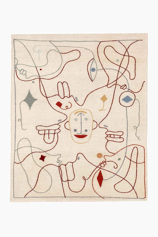 Silhouette Tapestry - Hand Loomed - 90% Hand spun Afghan wool + 10% NZ Embroidery - nanimarquina