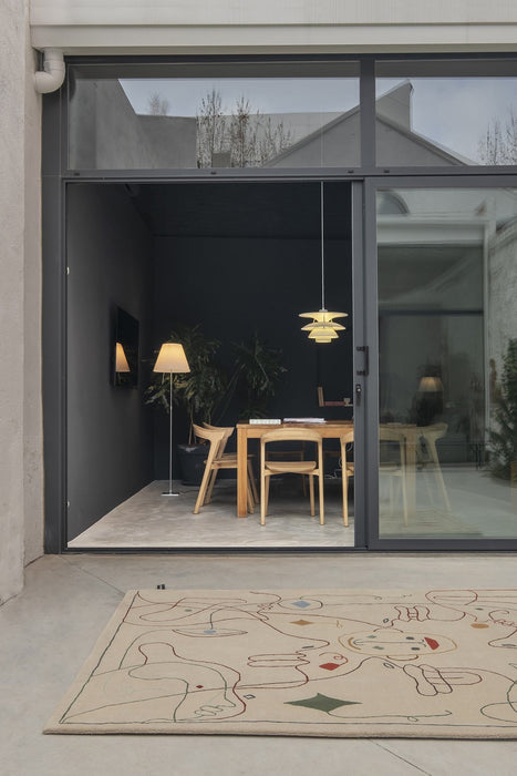 Silhouette Outdoor Rug in interior setting - nanimarquina