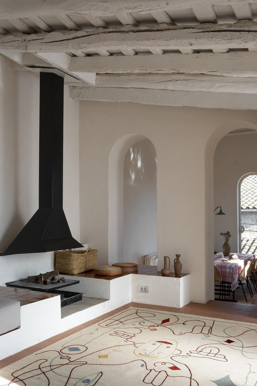 Silhouette Kilim Rug in interior setting - nanimarquina