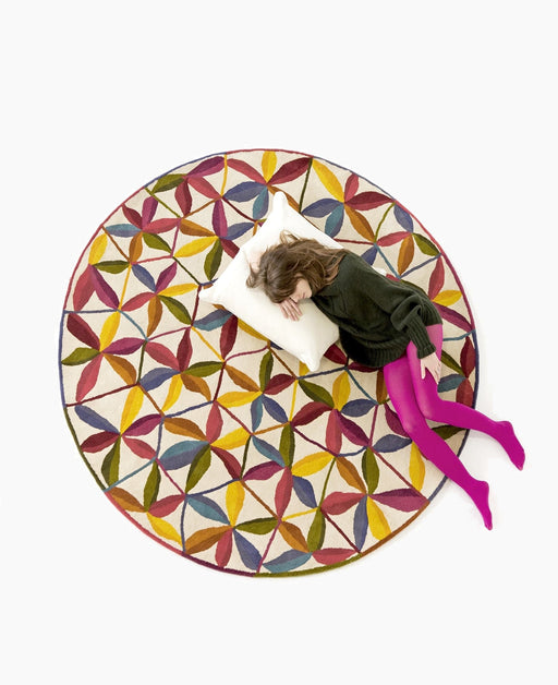 Kala Round Rug in interior setting - nanimarquina