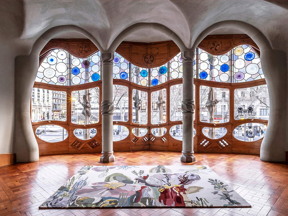 Flora Backyard Rug room scale view - nanimarquina