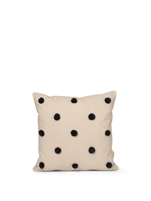 Dot Tufted Cushion Cover - Sand/Black