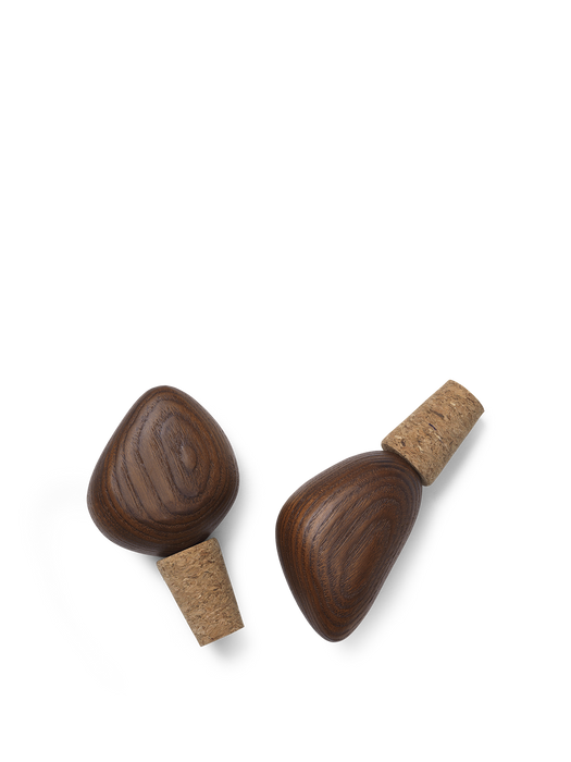 Cairn Wine Stoppers - Set of 2 - Dark Brown