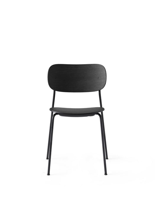 Co Dining Chair, Black Steel Base, Black Oak Seat and Back