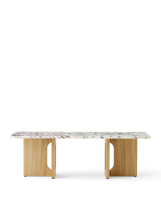 Androgyne Lounge Table, 120x45, Nat. Oak/Calacatta Viola