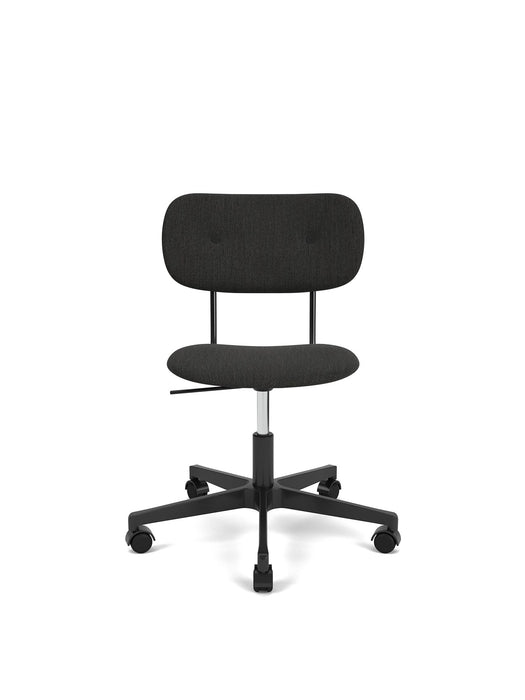 Co Task Chair, Star Base w/Casters, Black Aluminium, Seat and Back Upholstered With PC1T, Hard Floor, EU/US - CAL117, 0198 (Black), Re-wool, Re-wool, Kvadrat