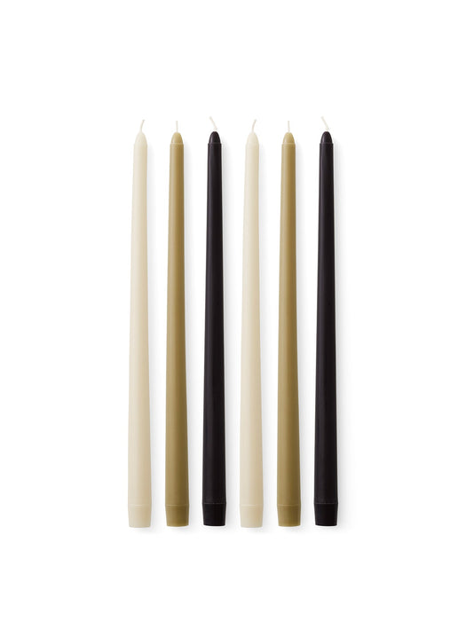 Spire Smooth Tapered Candle, H38, Neutral, Set of 6 pcs