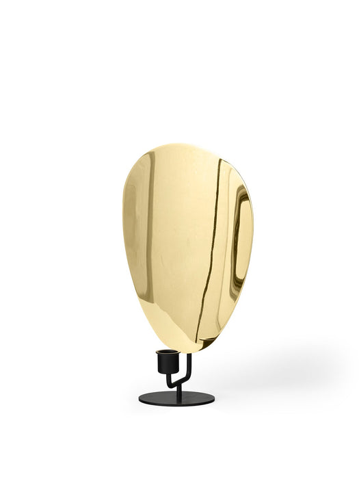 Flambeau CH, H30, Table, Black/Polished Brass