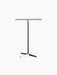 Front view of the Nook Bar Table, featuring a rectangular Kunis Breccia stone top and a slim, black powder-coated steel base.