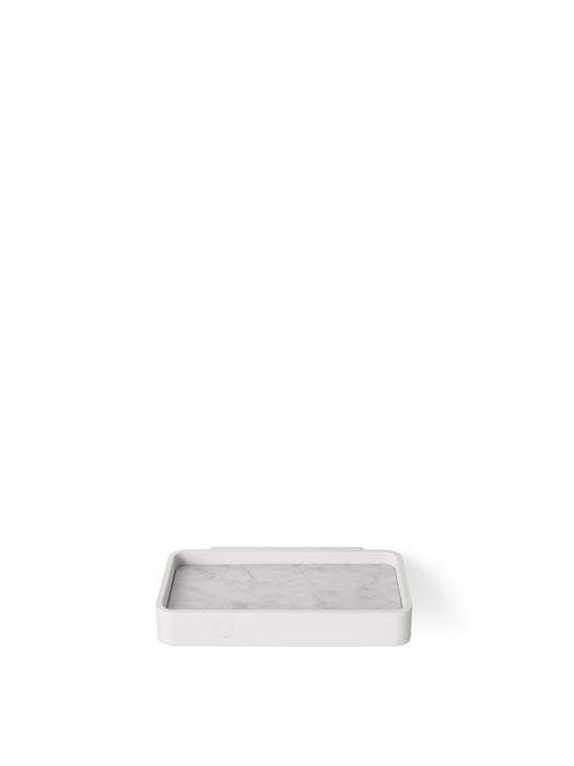 Shower Tray, White/White Marble