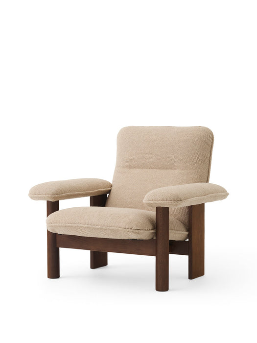 Brasilia Lounge Chair, Solid Dark Stained Oak, PC0T, EU/US - CAL117 Foam, 02 (Beige), Audo Bouclé, Audo Bouclé, Audo