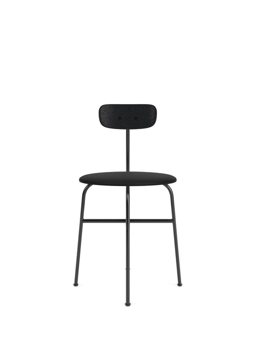 Afteroom Dining Chair, Black Steel Base, Veneer Back, Seat Upholstered With PC0L, Black Painted Ash, EU/US - CAL117 Foam, 1001 (Black), Sierra, Sierra, Camo