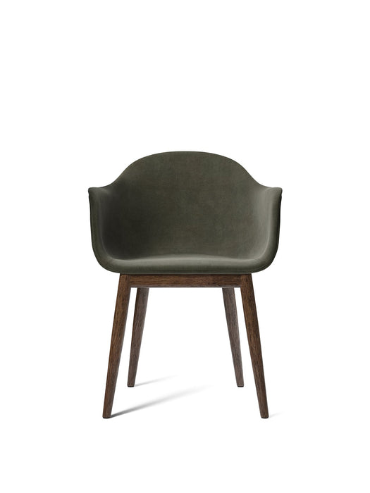 Harbour Dining Chair, Wooden Base, upholstered