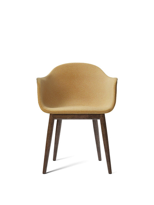 Harbour Dining Chair, Wooden Base, upholstered