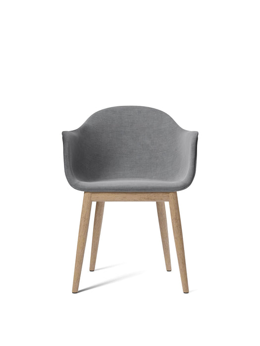 Harbour Dining Chair, Wooden Base, upholstered