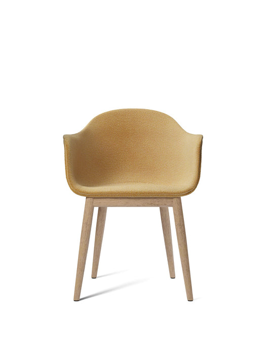 Harbour Dining Chair, Wooden Base, upholstered