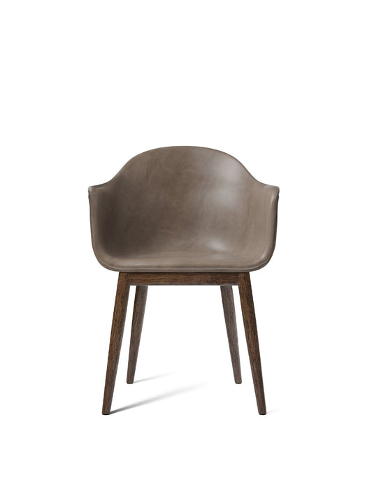 Harbour Dining Chair, Wooden Base, upholstered