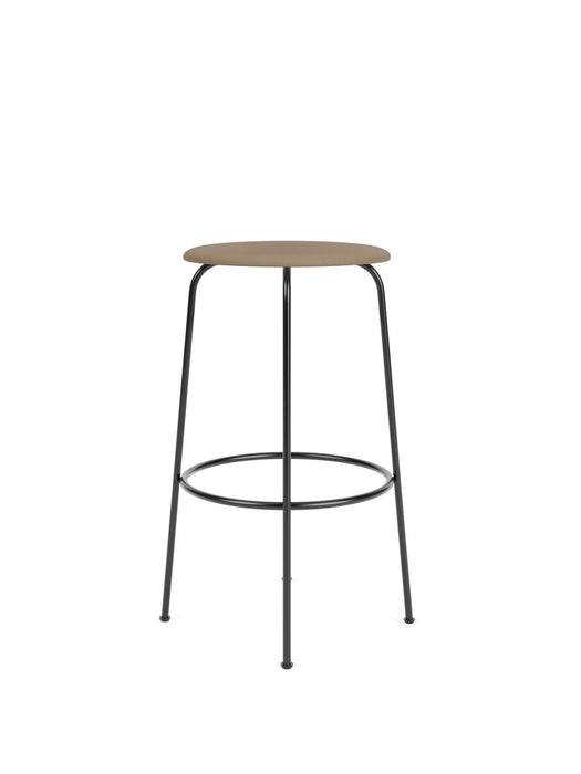 Afteroom Bar Stool, Steel Base, Seat Height 75 cm, Upholstered Seat PC0L, Black Base, EU/US - CAL117 Foam, 1611 (Stone), Sierra, Sierra, Camo