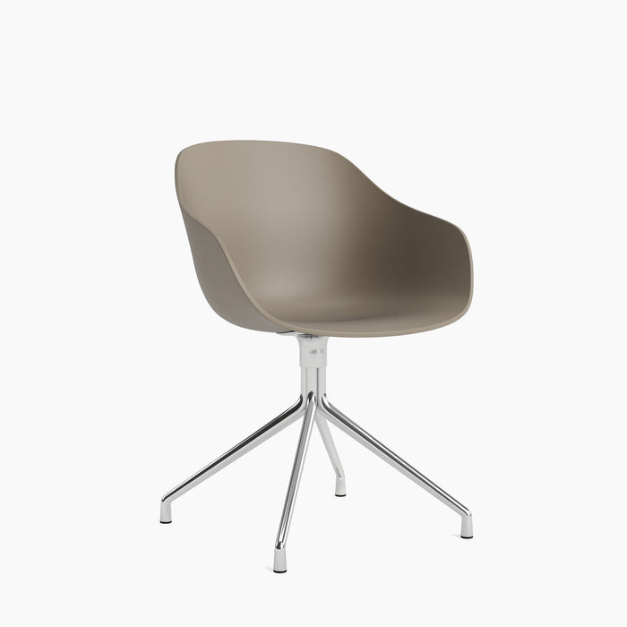 AAC220 Chair Polished alu 4 star swivel base Standard glider - HAY