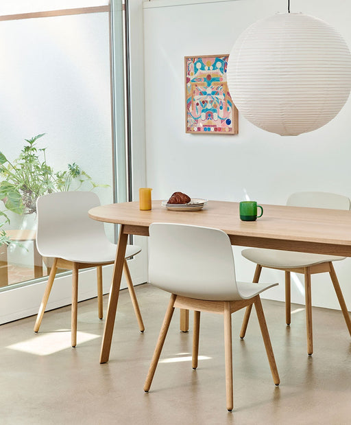 AAC12 Black water-based lacquered oak 4 leg base Standard glider - HAY