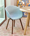 AAC22 Water-based lacquered walnut 4 leg base Standard glider - HAY