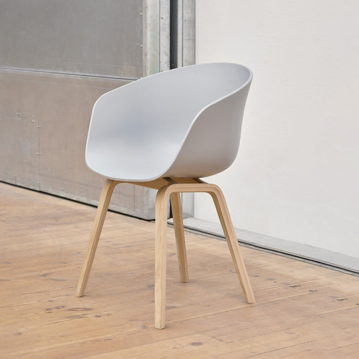 AAC22 Water-based lacquered walnut 4 leg base Standard glider - HAY