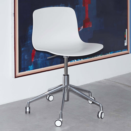 AAC50 Polished aluminium 5 star swivel Gas lift Wheel base - HAY