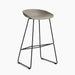 AAS38 Bar Stool Low Black powder coated steel Sled base H65 Standard glider - HAY