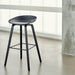 AAS32 Bar Stool Low Black water-based lacquered oak veneer 4 leg base Black powder coated steel footrest H65 Standard glider - HAY