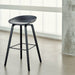 AAS32 Bar Stool Low Water-based lacquered oak veneer 4 leg base Stainless steel footrest H65 Standard glider - HAY