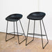 AAS38 Bar stool High Black powder coated steel Sled base H75 Standard glider - HAY