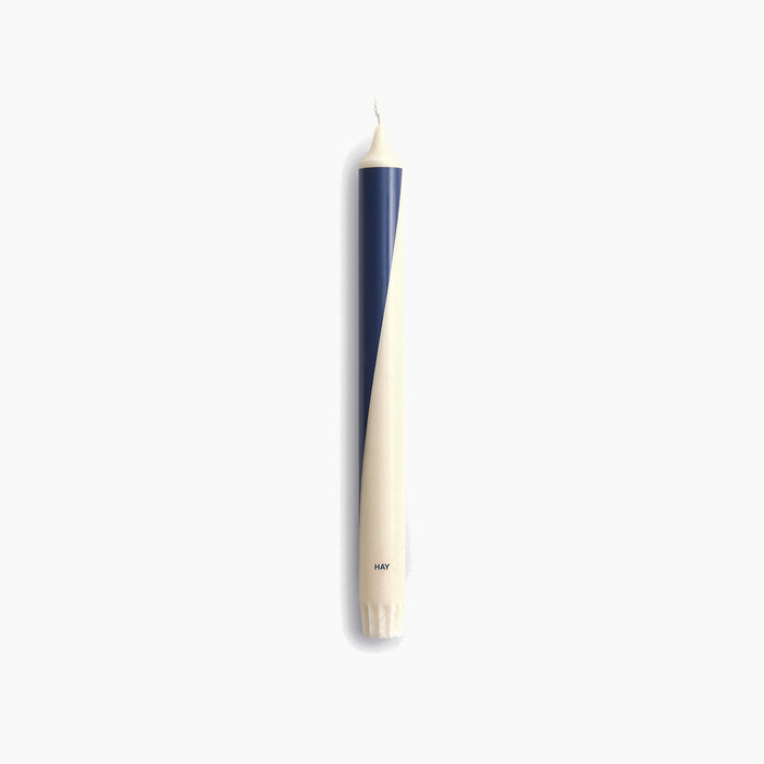 Off-white with blue swirl