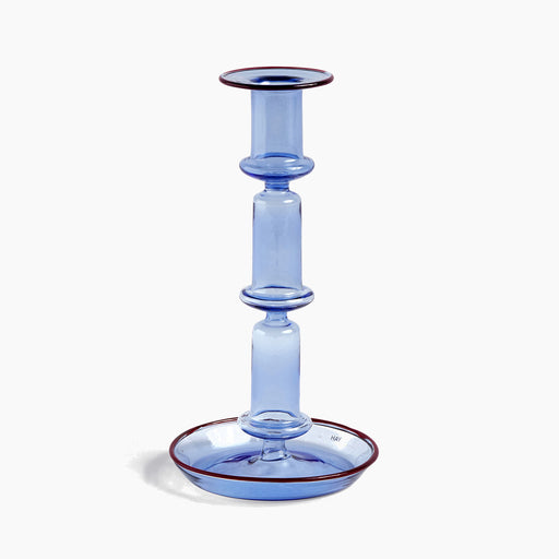 Light blue with red rim