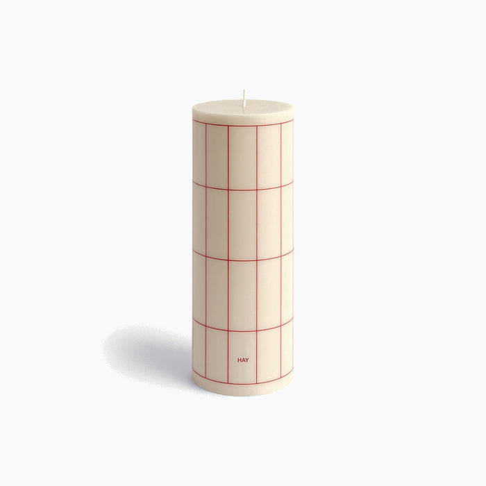 Off-white with red grid check
