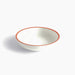 White with red rim