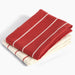 Beige with red stripe