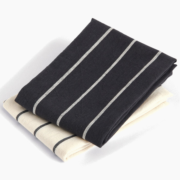 Black with beige stripe