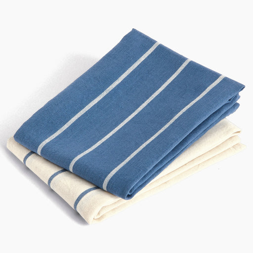 Blue with beige stripe