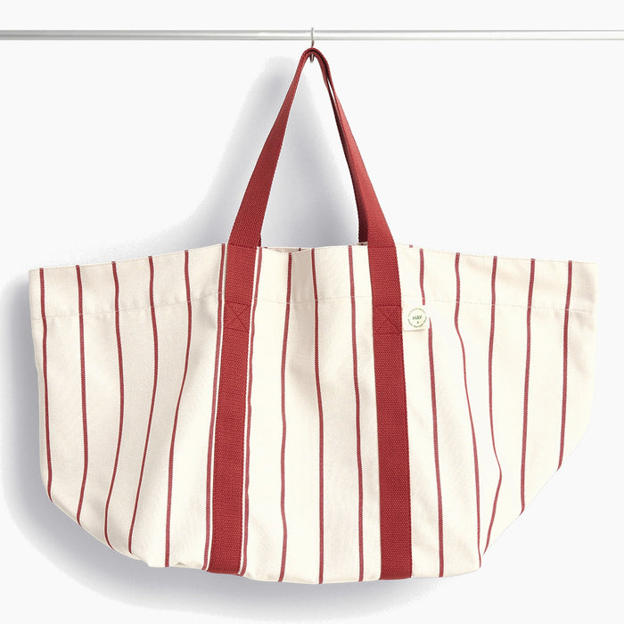 Beige with red stripe