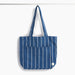 Blue with beige stripe