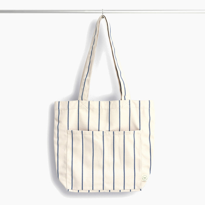 Beige with blue stripe