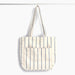Beige with blue stripe