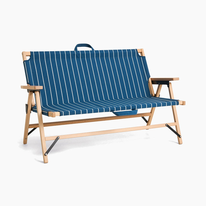 Blue with beige stripe
