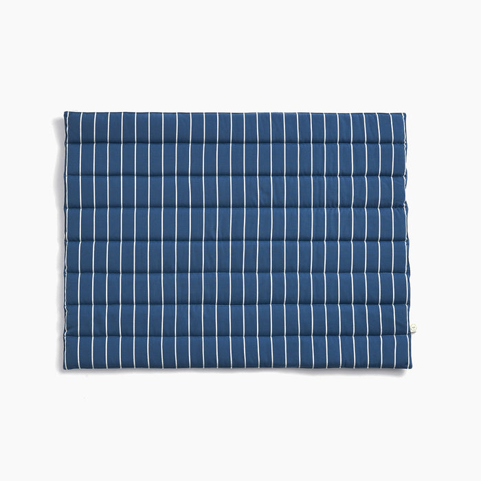 Blue with beige stripe