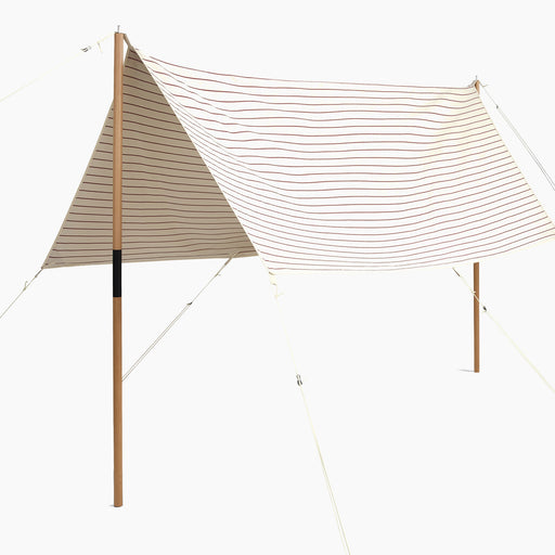 Beige with red stripe