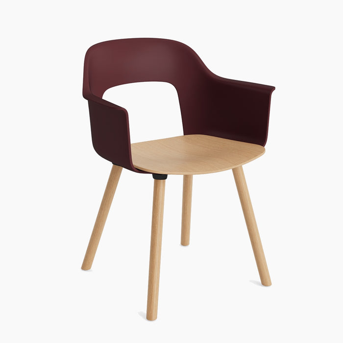 Bordeaux polypropylene shell