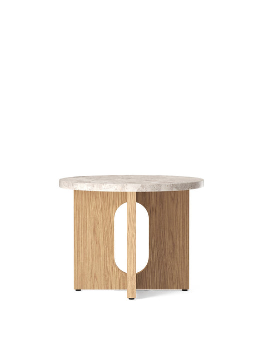 Androgyne, Side Table, Ø50, Natural Oak Base, Kunis Breccia Tabletop