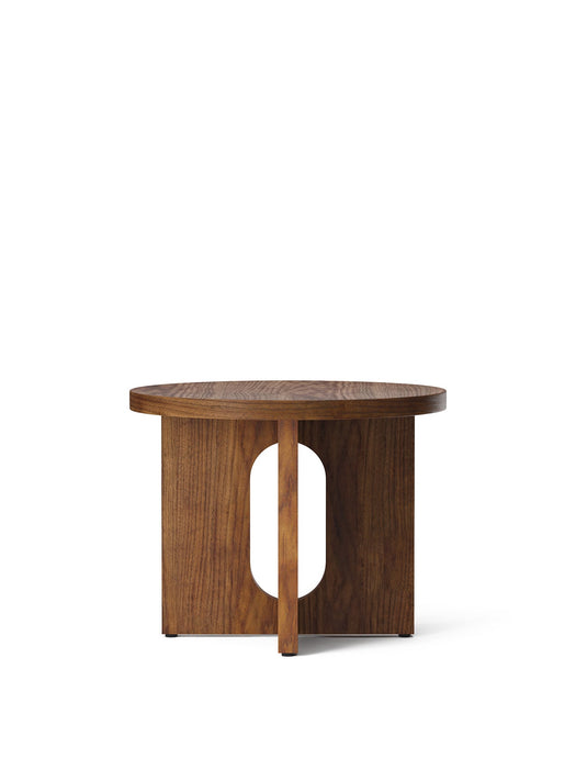 Androgyne, Side Table, Ø50, Walnut Base, Walnut Tabletop