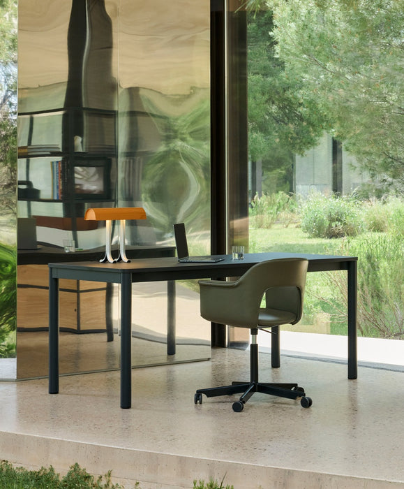 Annex Table Flush Barn red powder coated aluminium legs Barn red powder coated aluminium apron Adjustable gliders - HAY